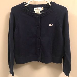 NWT VINEYARD VINES Girls Navy Cardigan Sweater 4T